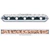 Dreamtime Crystal DC 77730 Rondelle Spacer Bars 5 Hole Light Smoked Topaz/Silver
